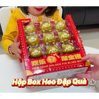 Đập Heo nhận quà,Hộp Mù Heo Vàng Bline Box 9 Hộp Mù Quà Tết