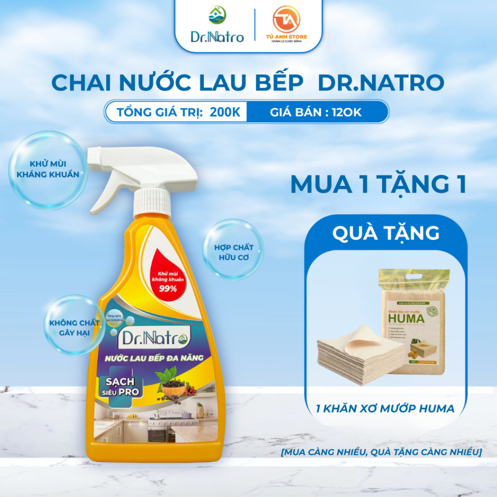 Nước Lau Bếp Dr Natro - Hình ảnh thực tế