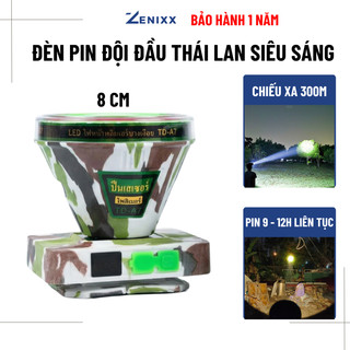 Đèn Pin Đội Đầu Siêu Sáng Thái Lan Pin Trâu 10 - 12 tiếng, chiếu xa 300M công suất 300W, Đèn Pin đội đầu TĐ A7