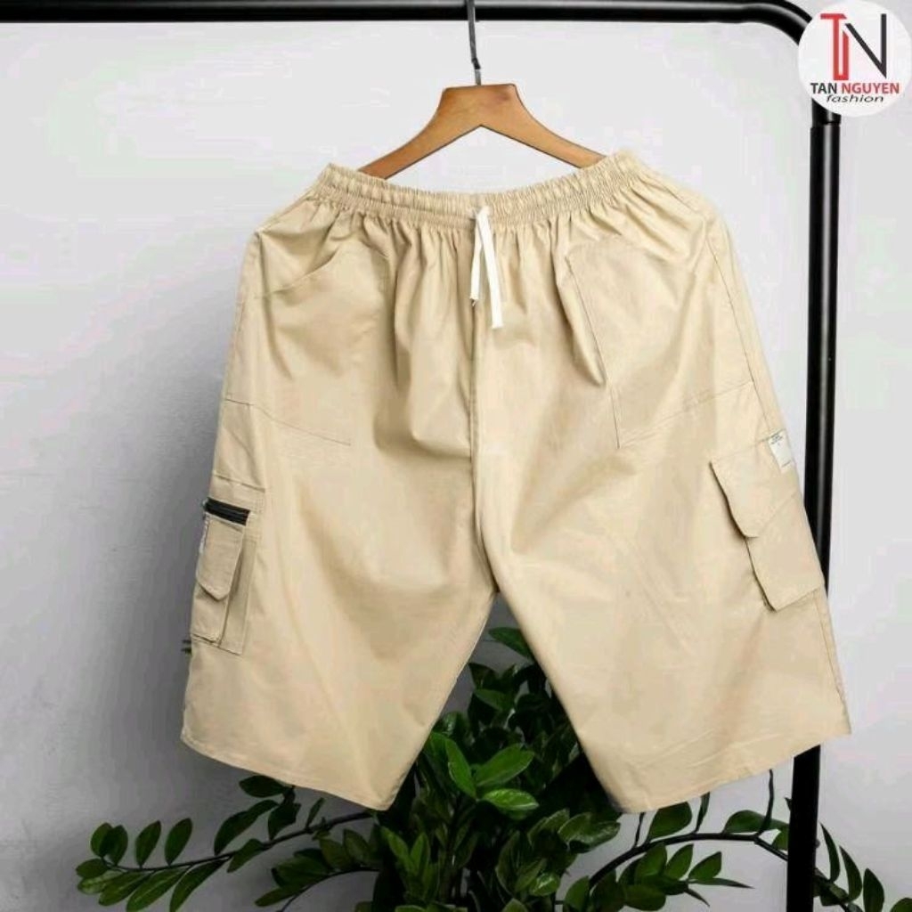 Quần short lỡ, sọt lửng , lưng thun túi hộp, quần short trung niên free size 65-85kg