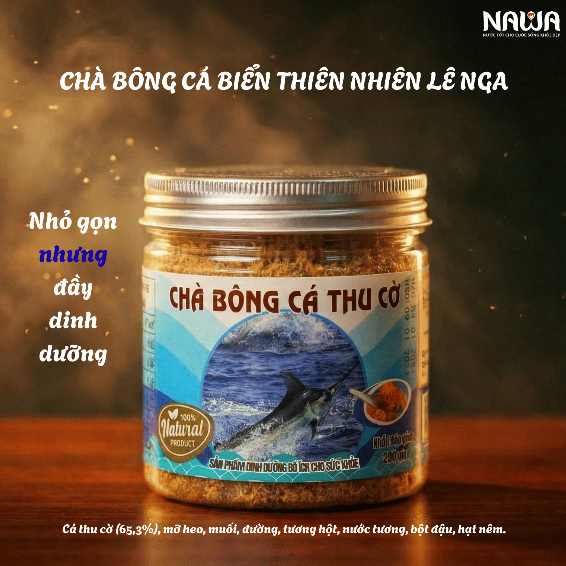 Chà bông cá biển thiên nhiên LÊ NGA - Chà bông cá mối / Chà bông cá thu cờ ( Hộp/200G )