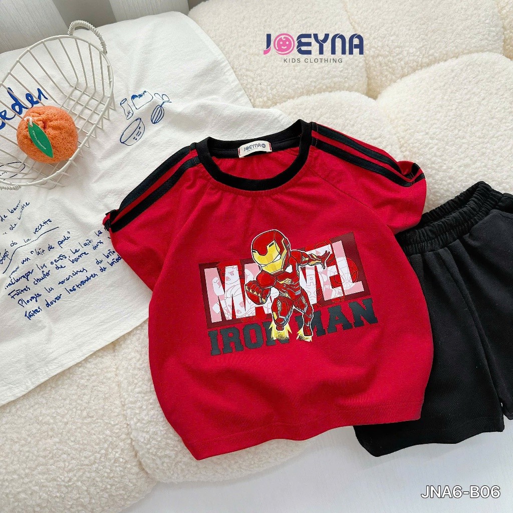 Set bộ cộc Joeyna B06 siêu nhân đỏ mavel  cho bé 8-24kg