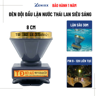 Đèn pin đội đầu siêu sáng Thái chuyên lặn A82  pin trâu 10 - 20 tiếng chiếu sáng 300m - Bảo hành 12 tháng