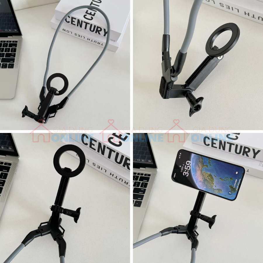 Vòng đeo nam châm gắn điện thoại quay video góc nhìn vlog, câu cá, du lịch... bản LITE