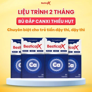 [Liệu trình 2 tháng cho trẻ] Combo 04 Canxi Bestical X - Canxi sinh học dạng viên cho trẻ