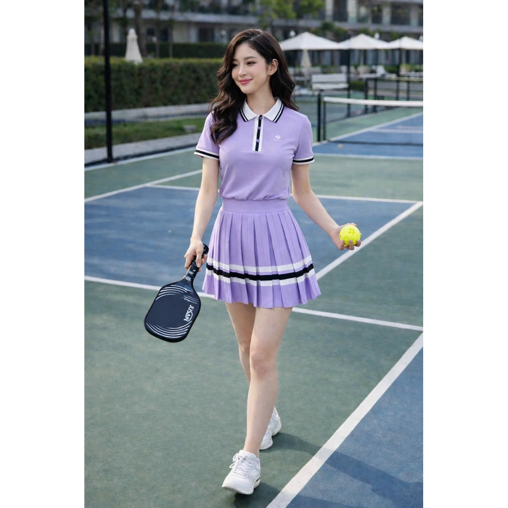 HOT Bộ thể thao nữ, Bộ váy áo POM QC cao cấp chơi Pickleball, Golf, Tennis...