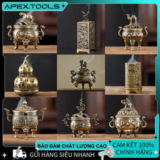 Lư Hương Đốt Trầm Hương Mini Hợp Kim, Họa Tiết Tinh Xảo, Phù Hợp Nhà Cửa