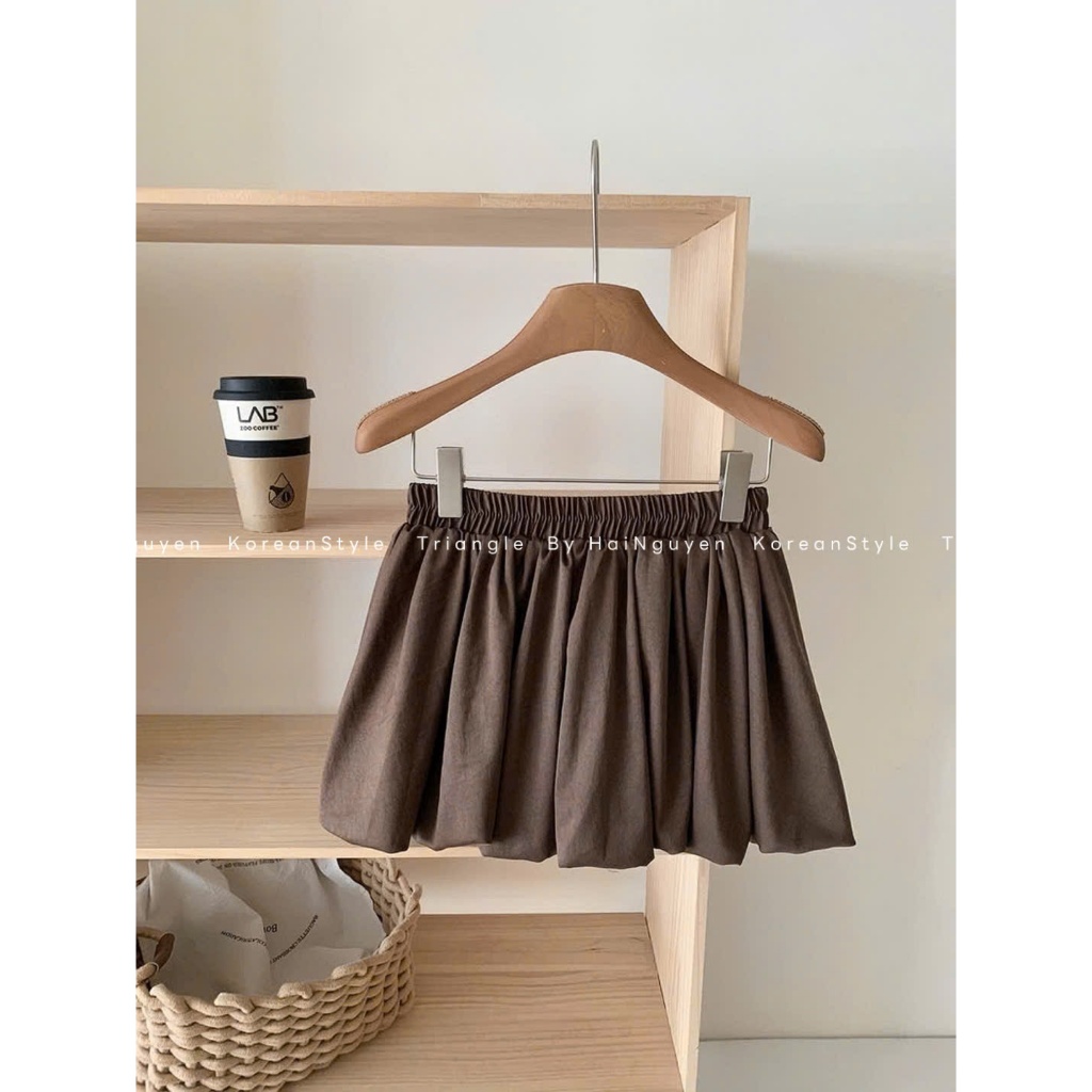 TRIANGLE - Pum Skirt (Cân nhắc kỹ, return is not welcomed)- Chân váy bí style Hàn Quốc trẻ trung, năng động, dễ mặc