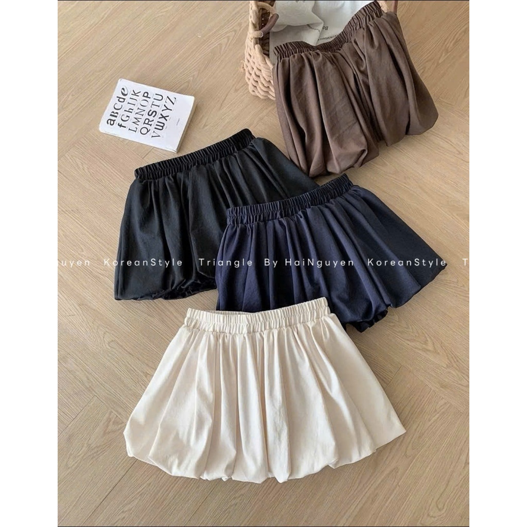 TRIANGLE - Pum Skirt (Cân nhắc kỹ, return is not welcomed)- Chân váy bí style Hàn Quốc trẻ trung, năng động, dễ mặc