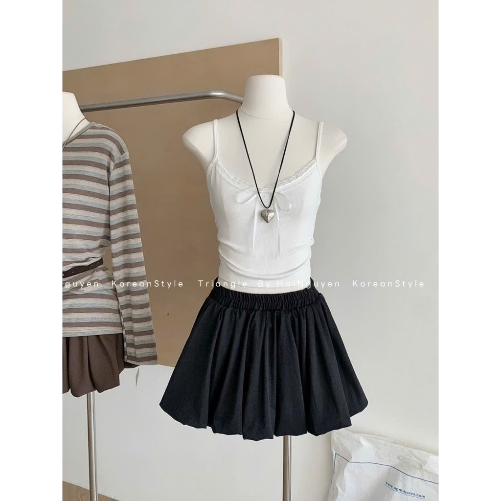 TRIANGLE - Pum Skirt (Cân nhắc kỹ, return is not welcomed)- Chân váy bí style Hàn Quốc trẻ trung, năng động, dễ mặc