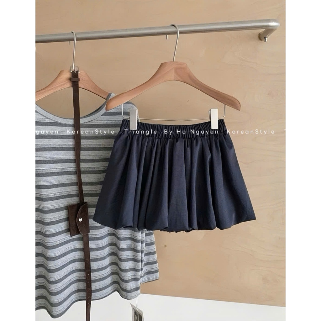 TRIANGLE - Pum Skirt (Cân nhắc kỹ, return is not welcomed)- Chân váy bí style Hàn Quốc trẻ trung, năng động, dễ mặc
