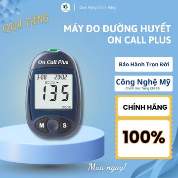 Máy Đo Đường Huyết On Call Plus Máy Test Tiểu Đường Tại Nhà, Bảo Hành Trọn Đời ( Chưa Bao Gồm Que Test )