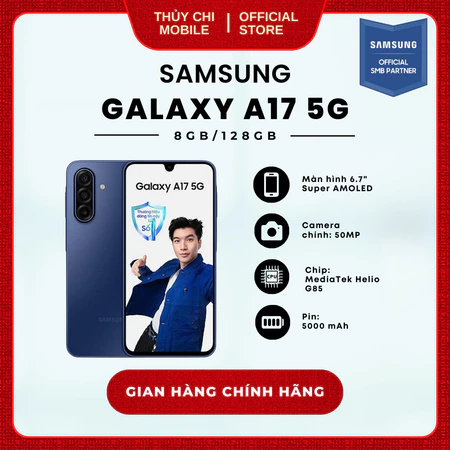 Điện thoại Samsung Galaxy A17 5G 8GB/128GB - Hàng Chính Hãng Samsung Việt Nam