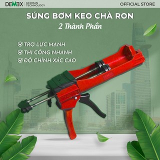 Combo 1 Súng Bơm Keo Thường Màu Đỏ 1 Keo chà ron cao cấp Demex. Chống thấm,chuyên dụng trong nhà & ngoài trời