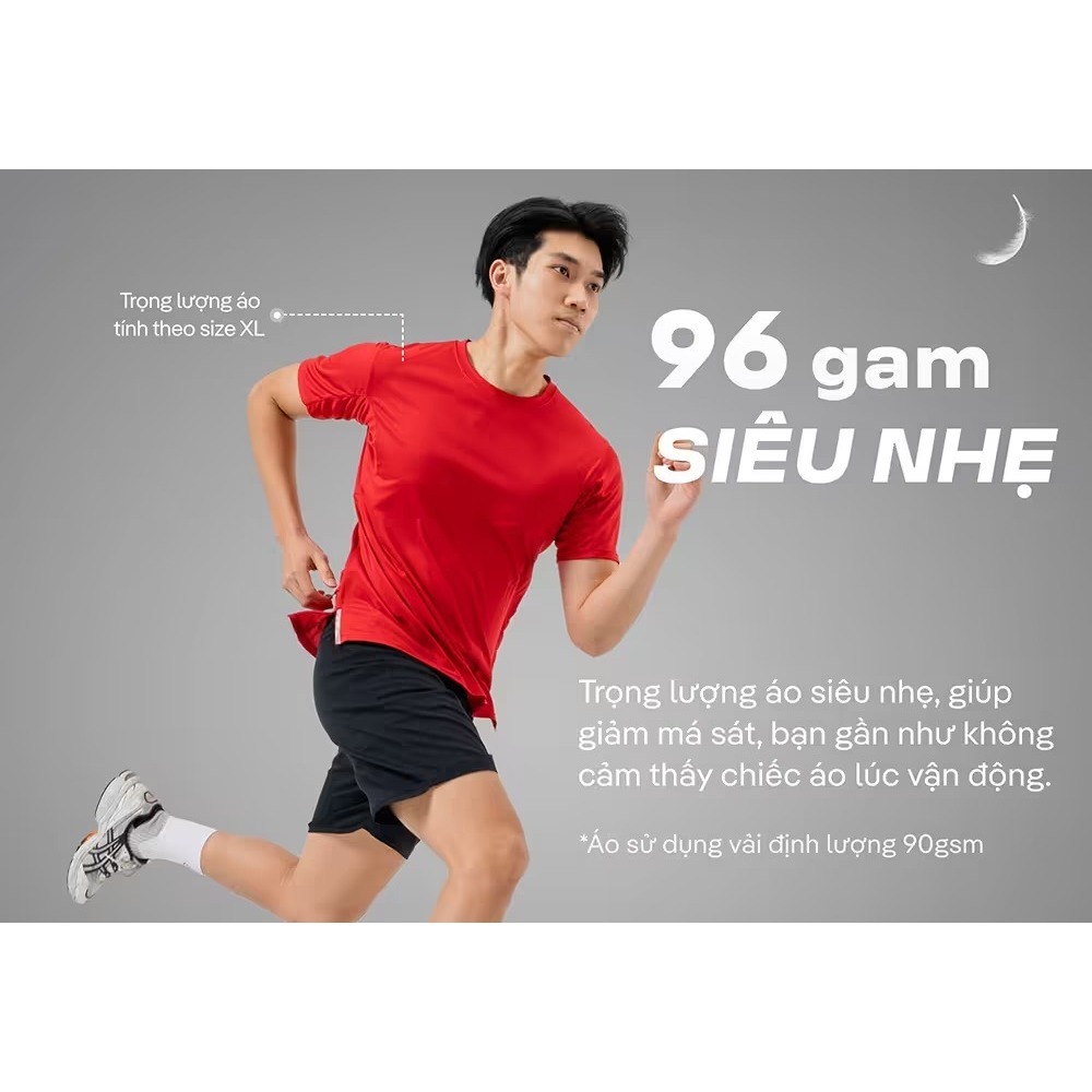 [TẶNG QUÀ ĐƠN 329K]Combo 2 áo thun nam thể thao chạy bộ Essentials Fast & Free Run II siêu nhẹ, áo đỏ Việt Nam Coolmate