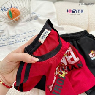 Bộ Cotton Cộc Tay Bé Trai Họa Tiết Siêu Nhân Spider Man Joeyna - Chất Liệu Cao Cấp, mềm mại Hè 2026