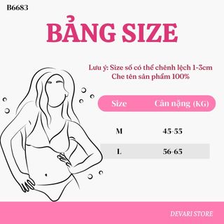 Áo bra nữ không gọng su đúc cao cấp mềm mại viền mỏng nhẹ tệp da kiểu dáng basic cá tính DEVRI B6683