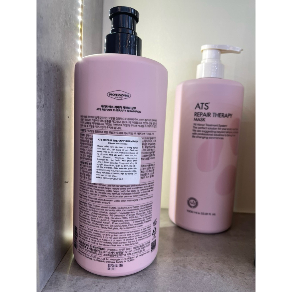 DẦU GỘI XẢ PHỤC HỒI TÓC ATS REPAIR THERAPY 1000ML