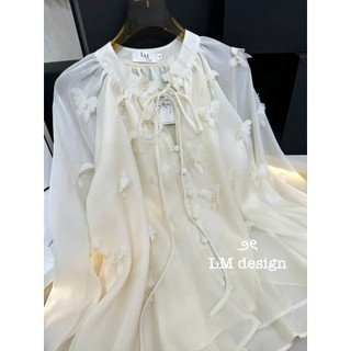 LOU BAE| Set Đồ Nữ Chất Tơ Gồm Áo Kèm Chân Váy Hai Lớp Hàng Chuẩn L1