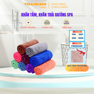 Khăn Tắm, khăn trải giường Spa THAI BINH TOWEL  Thấm Hút Nước Tốt, Siêu Mềm Mịn Chuyên Dùng Cho Spa Làm Đẹp