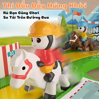 Đồ Chơi Đường Đua Điền Kinh Running Sport Rùa Và Thỏ Cảm Biến Chuyển Động - Đồ Chơi Vận Động, Đối Kháng 2 Người Vui Nhộn
