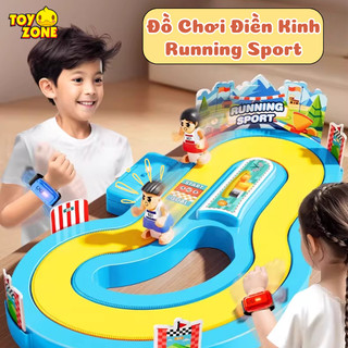 Đồ Chơi Đường Đua Điền Kinh Running Sport Rùa Và Thỏ Cảm Biến Chuyển Động - Đồ Chơi Vận Động, Đối Kháng 2 Người Vui Nhộn