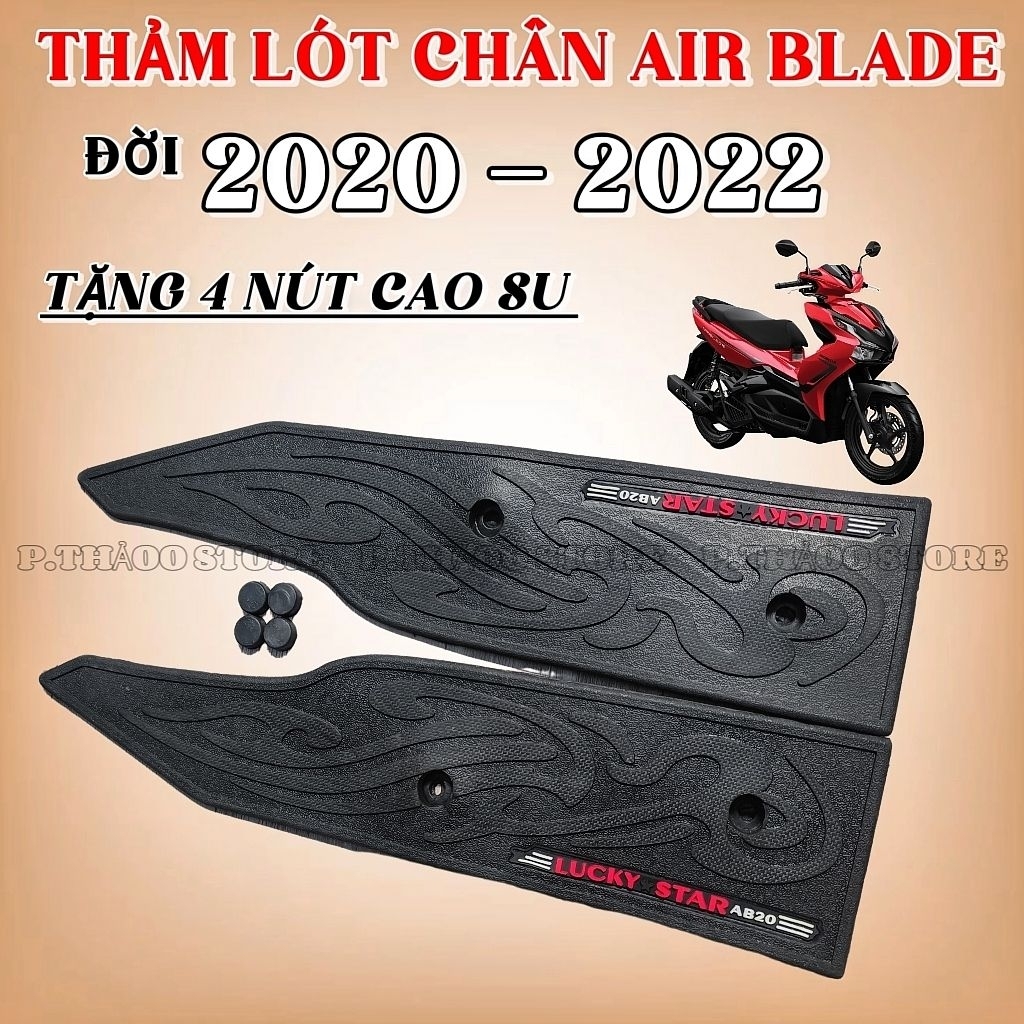 (Tặng Ốc ) AB 20, Thảm Lót Chân Air Blade 125/150 2020–2022, Thảm Lót Sàn Xe AB Chống Trượt Cao Su Bền Đẹp