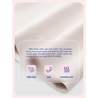 [THANH THỦY x YODY] Chân váy dáng suông YODY Straight có thắt lưng chuẩn công sở WCSK26S106