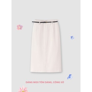 [THANH THỦY x YODY] Chân váy dáng suông YODY Straight có thắt lưng chuẩn công sở WCSK26S106