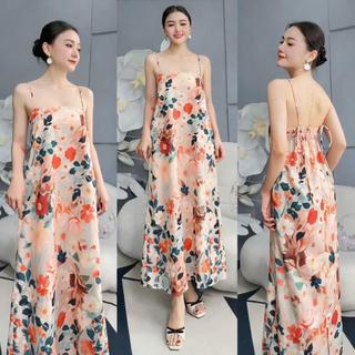 Váy 2 Dây In Họa Tiết Chất Vải Lụa Mango Mịn Mền Nhẹ Dáng Suông Thoải Mái, Váy Dáng Rộng Freesize Đi Biển VD01- BEEKIDS