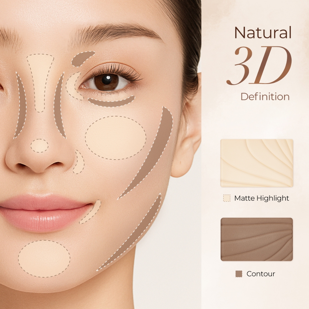 Bảng Tạo Khối & Highlight 2 Ô SACE LADY – Hiệu Ứng Gương Mặt 3D Sắc Nét 4g