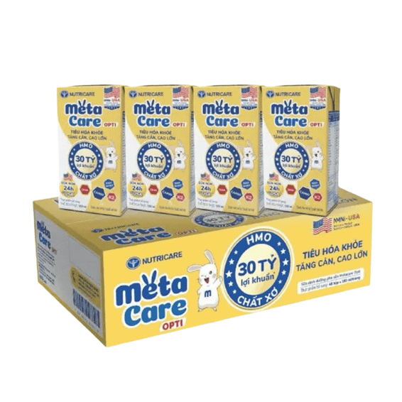1 Thùng Sữa Pha Sẵn MetaCare Opti Vàng 110ml (48 Hộp) – Dinh Dưỡng Toàn Diện Cho Bé Yêu
