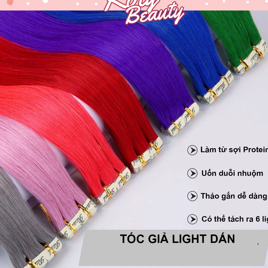 [Peinn] Tóc giả line dán làm từ sợi protein, Tóc giả highlight nối dài tạo light tóc cho nữ TG699
