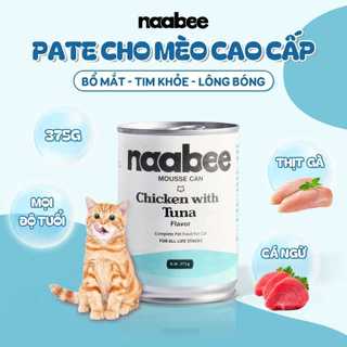 Combo 12 - 6 Lon Naabee Pate Mèo Dạng Mousse | Dễ ăn, dễ tiêu hóa | Cho mèo mọi độ tuổi