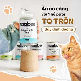 Combo 12 - 6 Lon Naabee Pate Mèo Dạng Mousse | Dễ ăn, dễ tiêu hóa | Cho mèo mọi độ tuổi