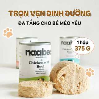 Combo 12 - 6 Lon Naabee Pate Mèo Dạng Mousse | Dễ ăn, dễ tiêu hóa | Cho mèo mọi độ tuổi