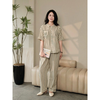 𝗛𝗮̀𝗻𝗴 𝗰𝗵𝗶́𝗻𝗵 𝗵𝗮̃𝗻𝗴 Bộ đồ ngủ mặc nhà pyjama Mộc Miên thô đũi cao cấp form rộng- ON WORKSHOP