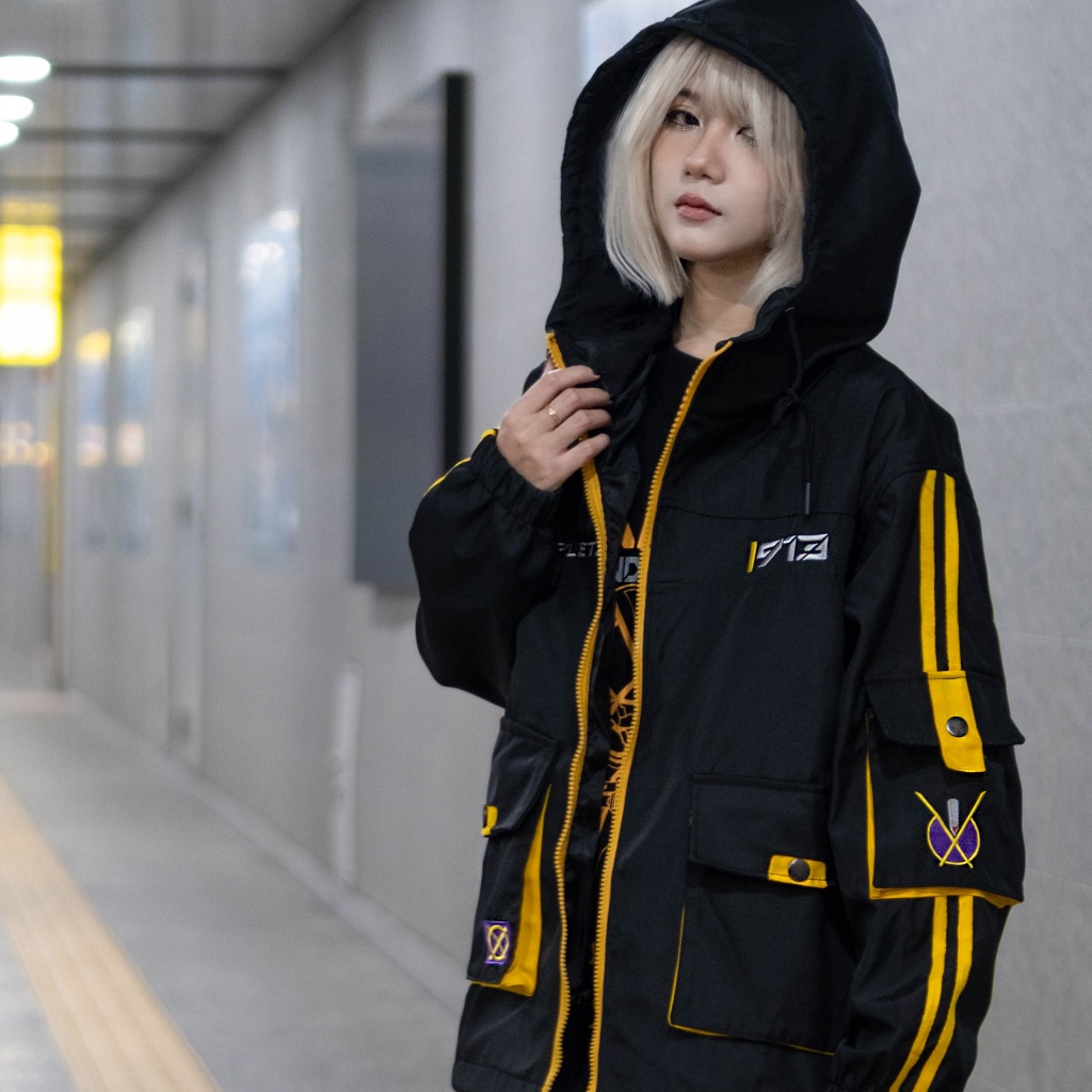 Áo Khoác Kaixa Dù Thêu Nam Nữ Unisex Form Rộng Oversized
