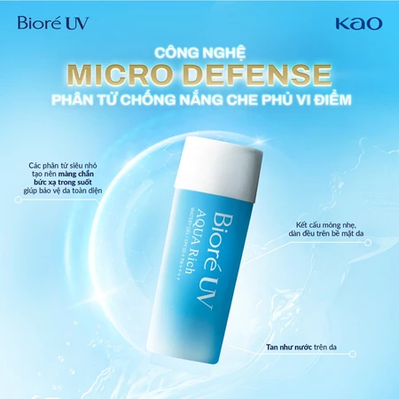 Biore UV Aqua Rich Watery Gel Chống Nắng Màng Nước Dưỡng Ẩm SPF50+/PA++++ 90ml