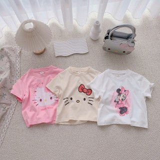 Áo bé gái, Áo thun hè bé gái nhiều họa tiết hình in dễ thương 9-26kg A571 Tiểu Yến KID