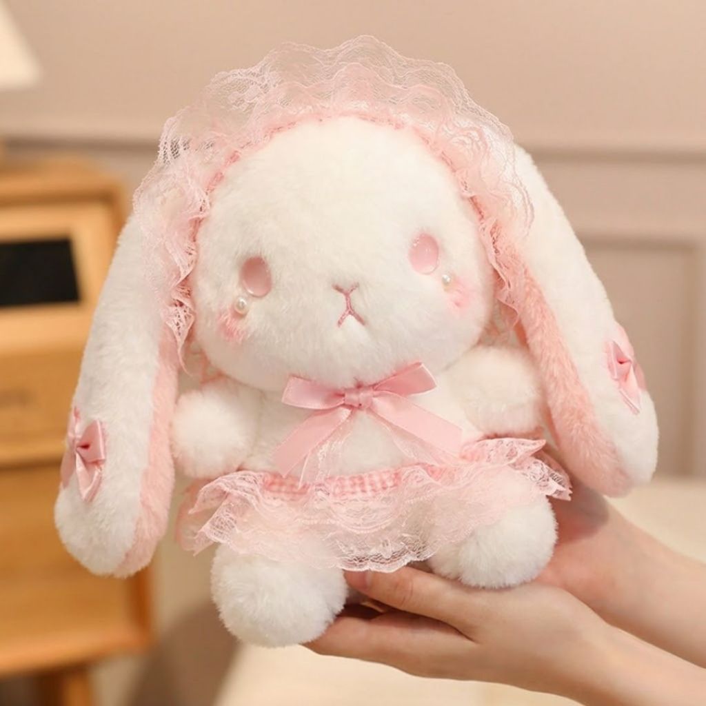 Gấu Bông Hình Con Thỏ Mini Nhiều Mẫu Siêu Đáng Yêu, Thỏ Bông Cao Cấp Mềm Mại Quà Tặng Dễ Thương Cho Bé