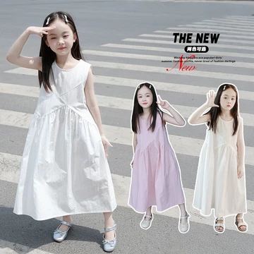 ( Váy thô ) Váy maxi thô dáng suông dài cho bé gái 15-42kg Váy đi biển