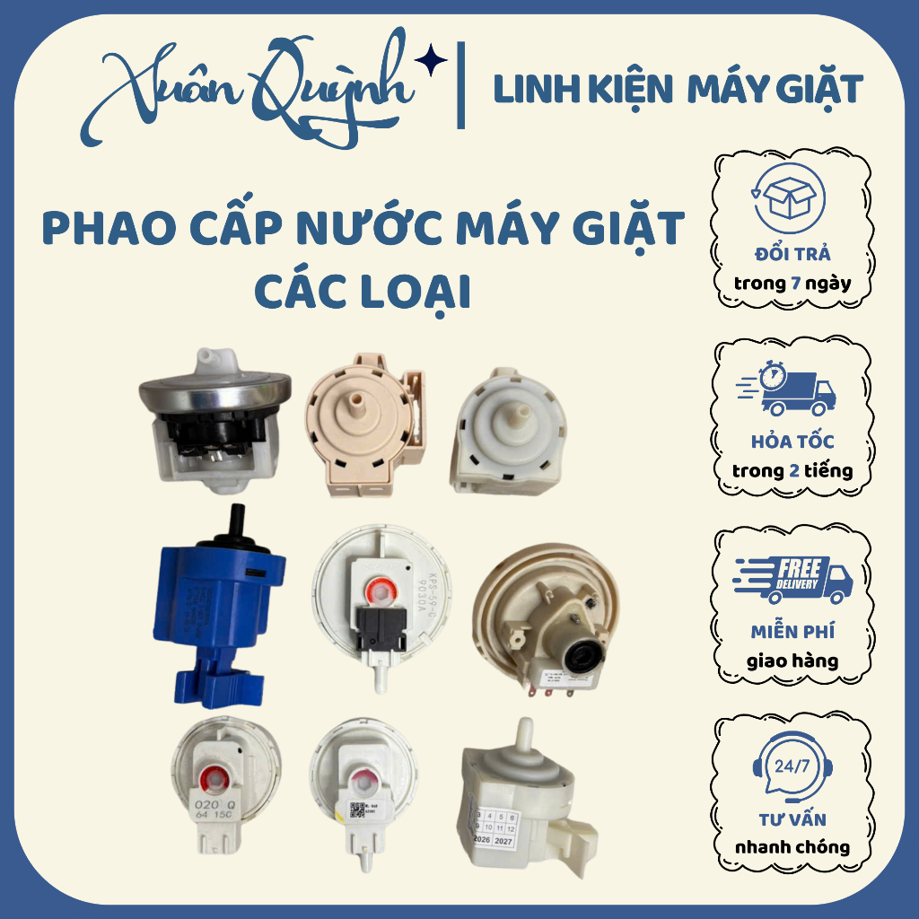 Phao cấp nước máy giặt – phao áp lực nước máy giặt nhiều hãng