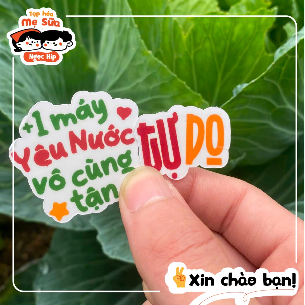 Bộ Sticker - ĐỘc lập tự do, việt siêu cute siêu dễ thương
