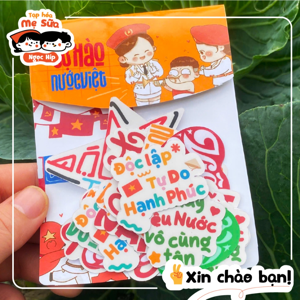 Bộ Sticker - ĐỘc lập tự do, việt siêu cute siêu dễ thương