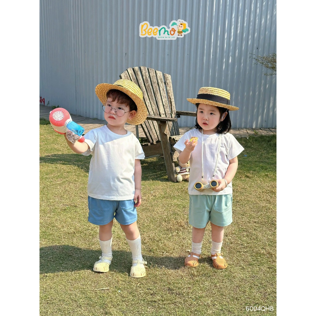 Quần thun cotton đùi unisex mềm cho bé, quần đùi cotton co dãn basic dễ mặc