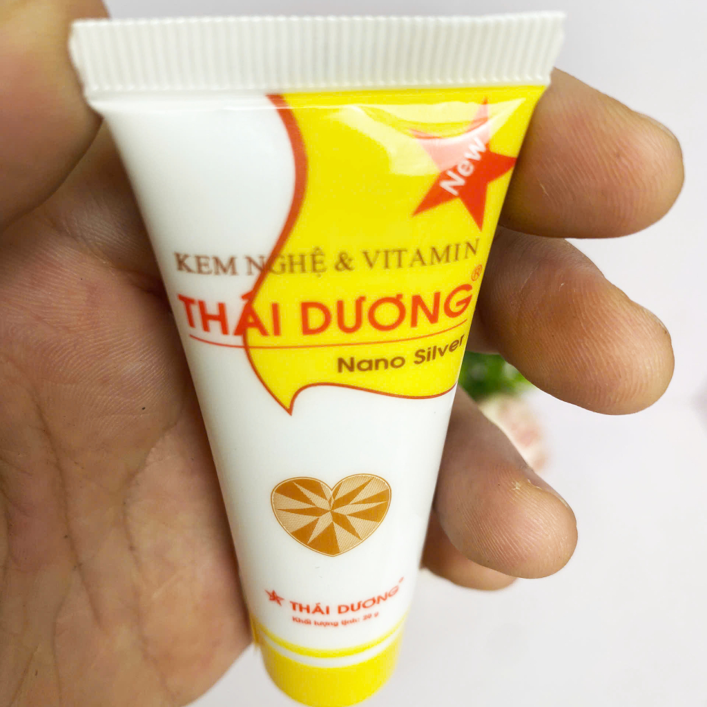 Kem Nghệ Thái Dương Có Nano Bạc - Hỗ trợ Mờ Sẹo, Mờ Thâm Nám, Giảm Mụn (Tuýp 20g)