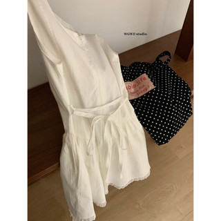 𝐏𝐡𝐢𝐞𝐧 𝐖𝐆𝐖𝐄 | (Sẵn) w8807 Váy Thô Sát Nách Form Vừa Vặn Ôm Xoè 2 Màu Trơn Cổ Tròn