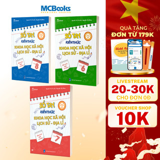 Sách - Combo Sổ tay kiến thức khoa học xã hội Lịch Sử - Địa Lí lớp 6,7,8