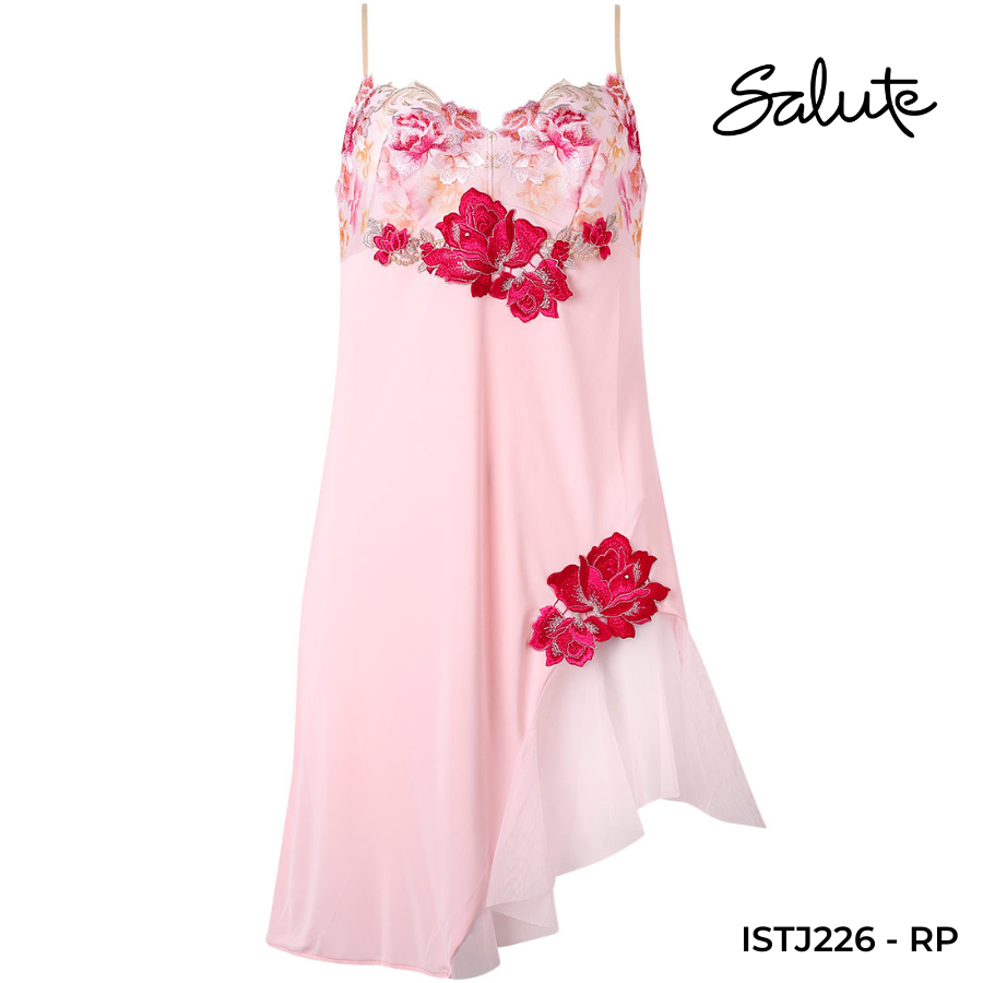 Đầm ngủ ren hoạ tiết hoa hồng Wacoal Salute ISTJ226 - STJ226